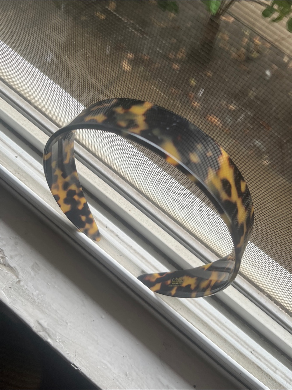 Camila Paris Wide Tortoiseshell Pattern Headband. Made in France.